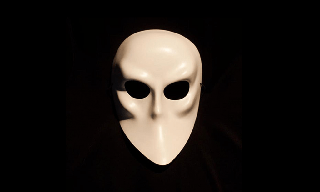 WHITE MASK WITH BLACK BACKGROUND REFLECTING ON THE LEGACY OF SLEEP NO MORE